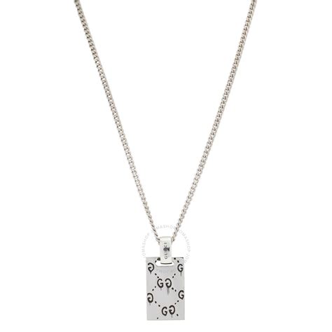 gucci rose gold pendant|Gucci ghost necklace in silver.